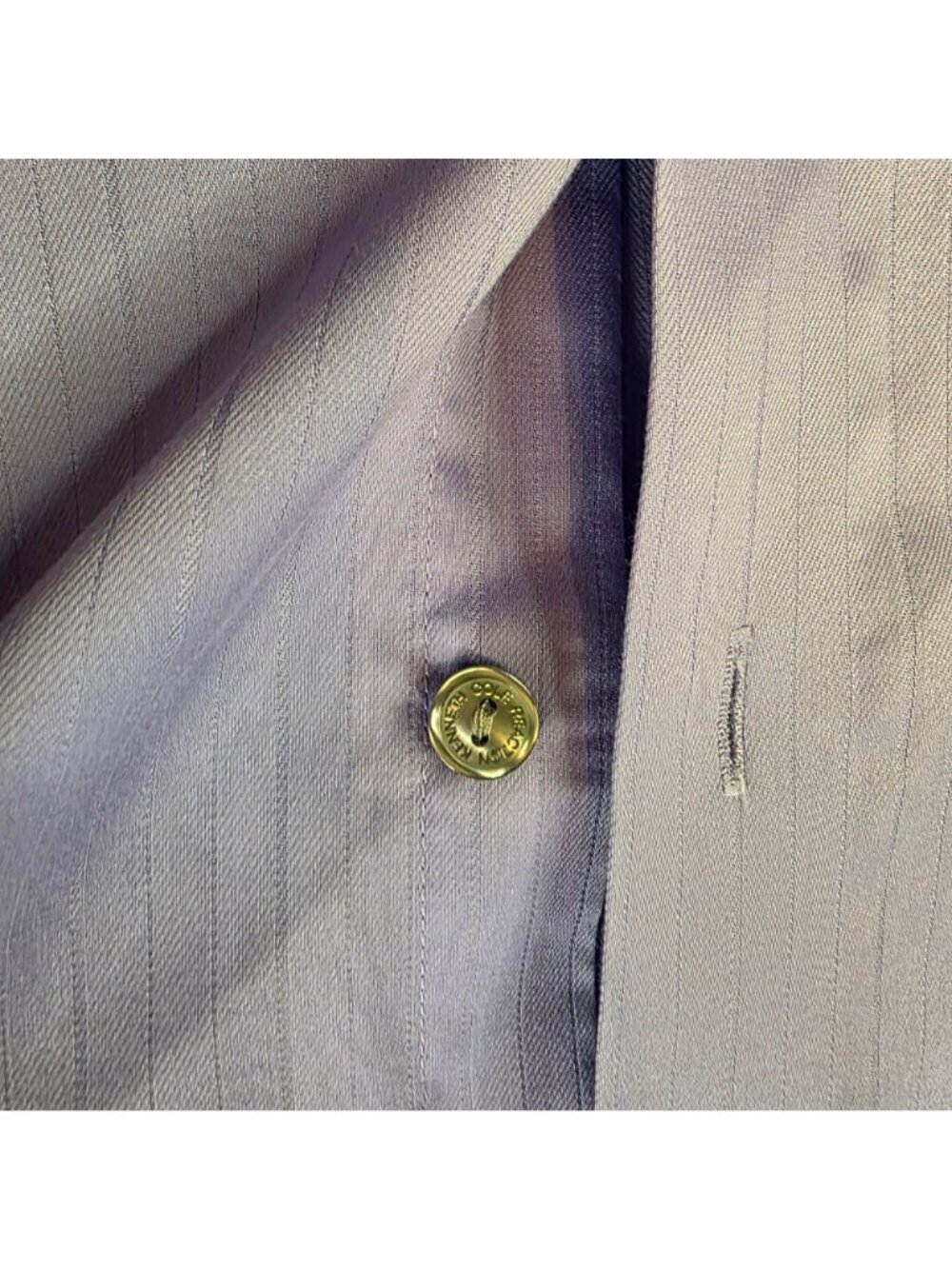 Kenneth Cole Reaction Mens Lavender Striped Wrinkle-Free Dress Shirt XL 17 34-35 - Picture 5 of 11